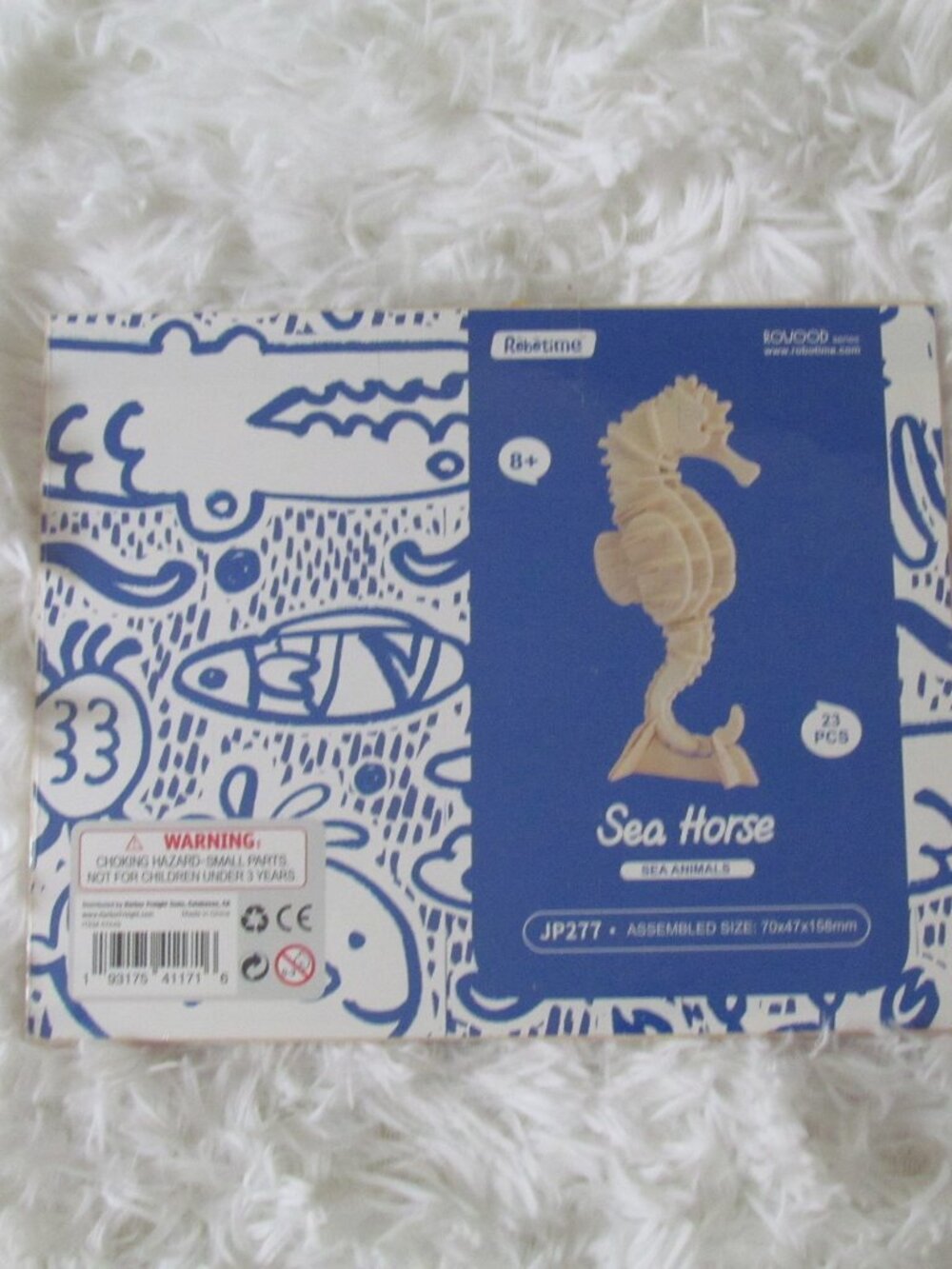 Robotime 3D Wooden Sea Horse 23 Piece Puzzle NEW